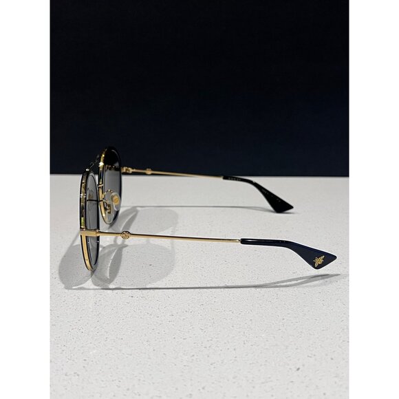 GUCCI GG0061S black round sunglasses NEW - Picture 6 of 11